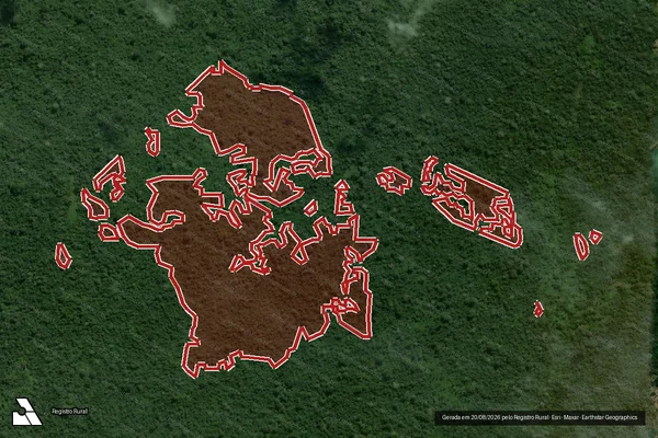 Imagem de satélite de Infração da Flora em São Félix do Xingu - PA