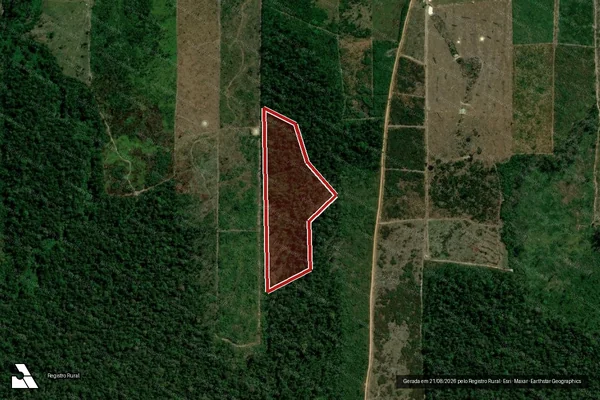 Imagem de satélite de Infração Ambiental em Candeias do Jamari - RO