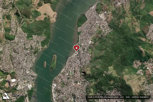 Imagem de satélite de Infração da Fauna em Vitória - ES (marcador da localização)