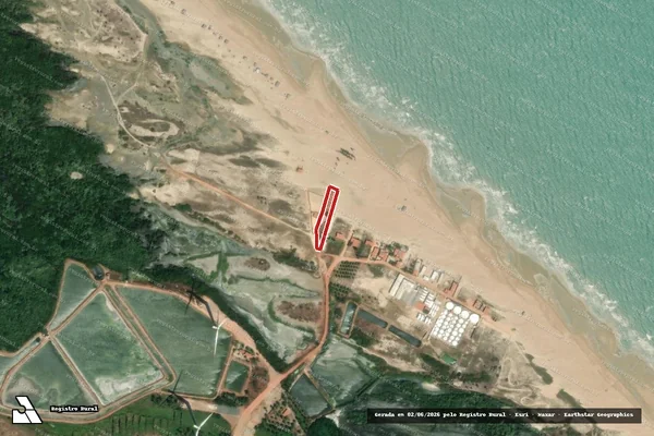 Imagem de satélite — Embargo IBAMA — Infração Ambiental — Itarema/CE