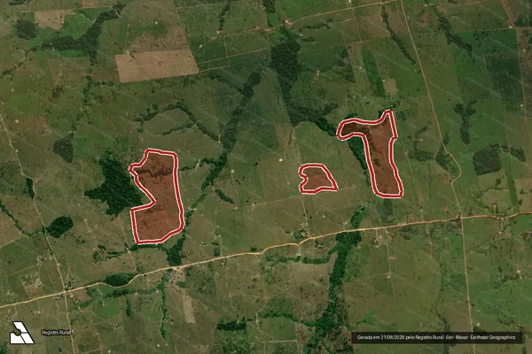 Imagem de satélite de Infração Ambiental em Nova Mamoré - RO