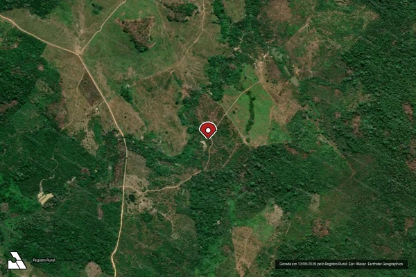 Imagem de satélite de Infração Ambiental em Novo Repartimento - PA (marcador da localização)