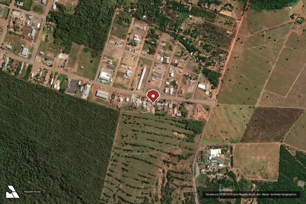 Imagem de satélite — Embargo IBAMA — Infração Ambiental - Gurupi/TO