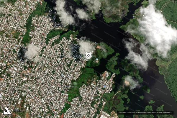 Imagem de satélite — Embargo IBAMA — Infração Ambiental - Manacapuru/AM