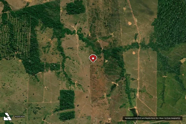 Imagem de satélite de Infração Ambiental em Porto Velho - RO (marcador da localização)