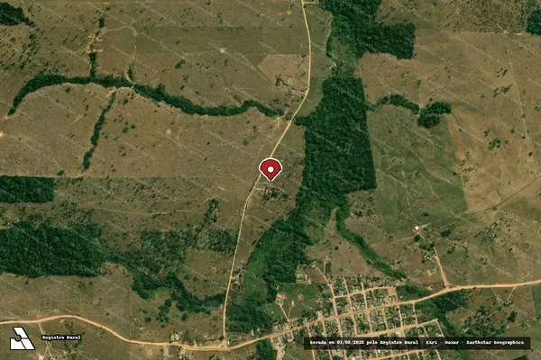 Imagem de satélite de Infração da Flora em Campo Novo de Rondônia - RO (marcador da localização)