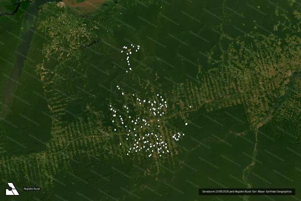 Imagem de satélite — Embargo Ambiental — Uruará/PA