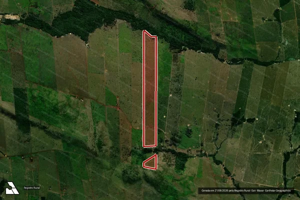 Imagem de satélite de Infração da Flora em Juína - MT