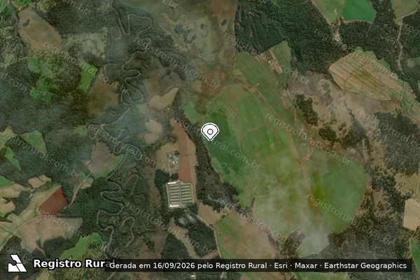 Imagem de satélite — Embargo IBAMA — Infração da Flora - Papanduva/SC