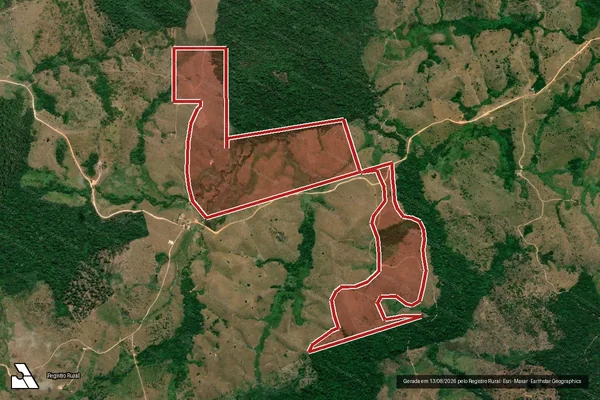 Imagem de satélite de Infração Ambiental em Novo Repartimento - PA