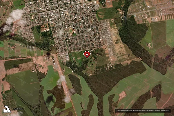 Imagem de satélite — Embargo IBAMA — Infração Ambiental - Canarana/MT