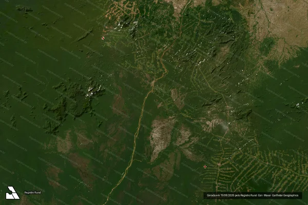 Imagem de satélite de Infração da Flora em Iracema - RR