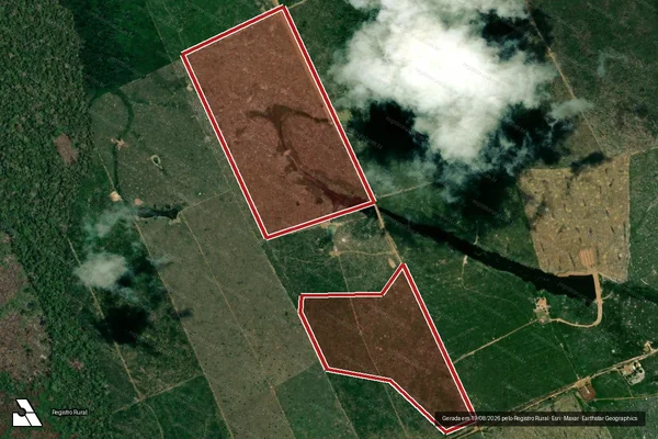 Imagem de satélite de Infração Ambiental em Lábrea - AM