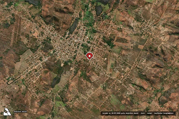 Imagem de satélite de Infração da Fauna em Varzelândia - MG (marcador da localização)