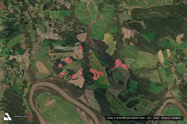 Imagem de satélite de Infração da Flora em Paula Freitas - PR