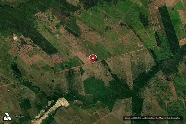 Imagem de satélite — Embargo IBAMA — Desmatamento - Nova Lacerda/MT