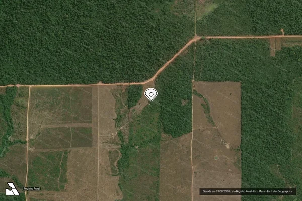 Imagem de satélite — Embargo IBAMA — Infração Ambiental - Ulianópolis/PA