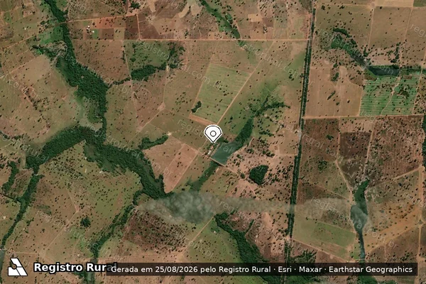 Imagem de satélite — Embargo IBAMA — Infração da Flora - Crixás/GO