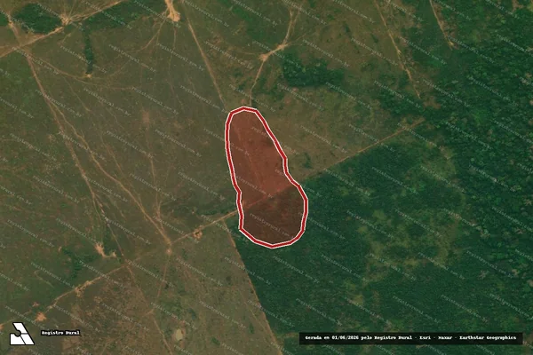 Imagem de satélite de Desmatamento em Lábrea - AM