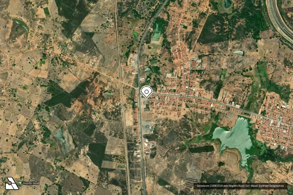 Imagem de satélite — Embargo IBAMA — Infração Ambiental — Penaforte/CE
