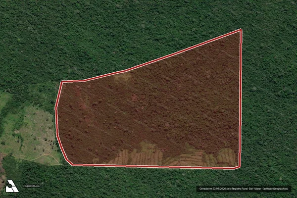 Imagem de satélite de Infração da Flora em Pacajá - PA