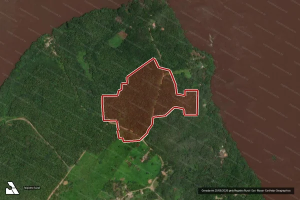 Imagem de satélite de Infração Ambiental em Marabá - PA