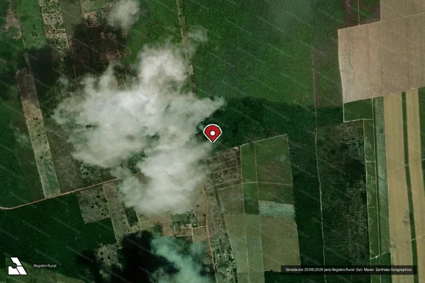 Imagem de satélite de Infração Ambiental em Natal - RN (marcador da localização)