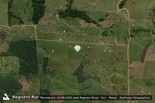 Imagem de satélite — Embargo IBAMA — Infração Ambiental - Campo Novo de Rondônia/RO
