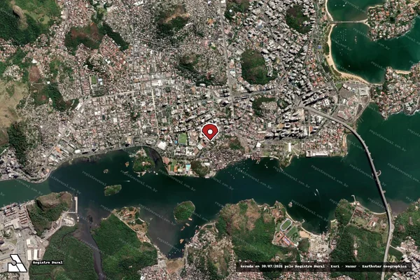 Imagem de satélite — Embargo IBAMA — Infração da Fauna - Vitória/ES