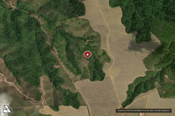 Imagem de satélite de Infração Ambiental em Abel Figueiredo - PA (marcador da localização)