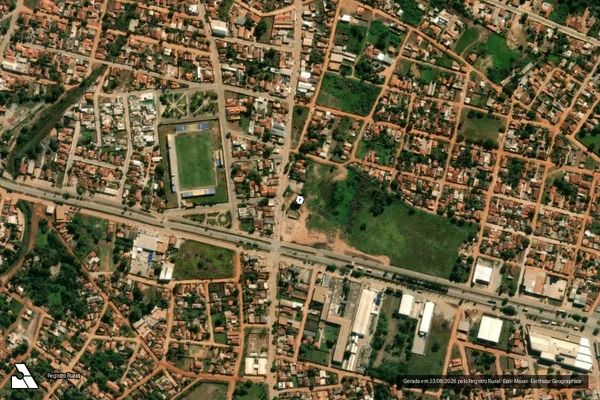 Imagem de satélite de Infração Ambiental em Cáceres - MT