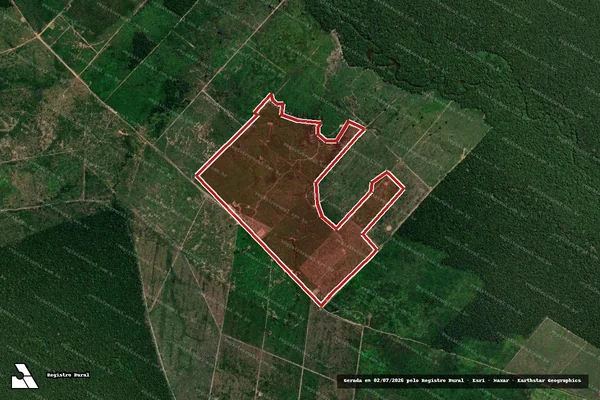 Imagem de satélite de Infração da Flora em Canutama - AM