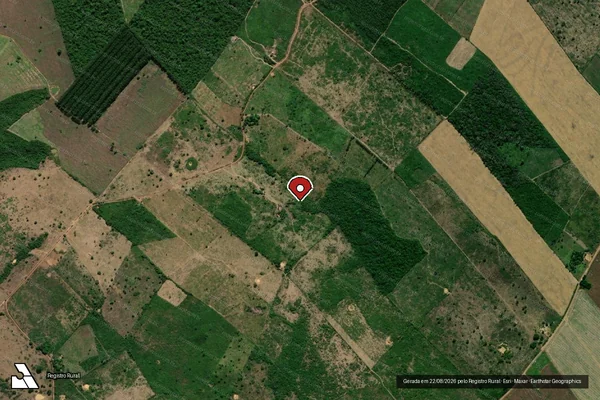 Imagem de satélite de Infração Ambiental em Cidelândia - MA (marcador da localização)