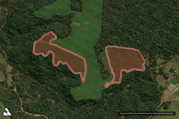 Imagem de satélite de Infração Ambiental em Pinhão - PR