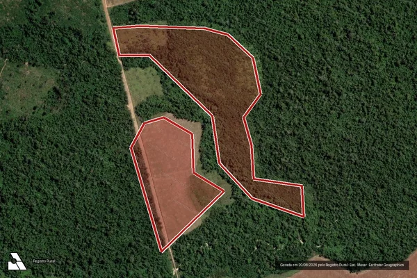 Imagem de satélite de Infração Ambiental em Altamira - PA