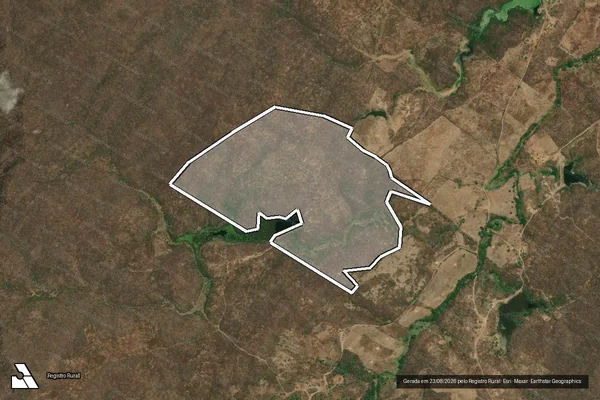 Imagem de satélite de Infração da Flora em Mombaça - CE