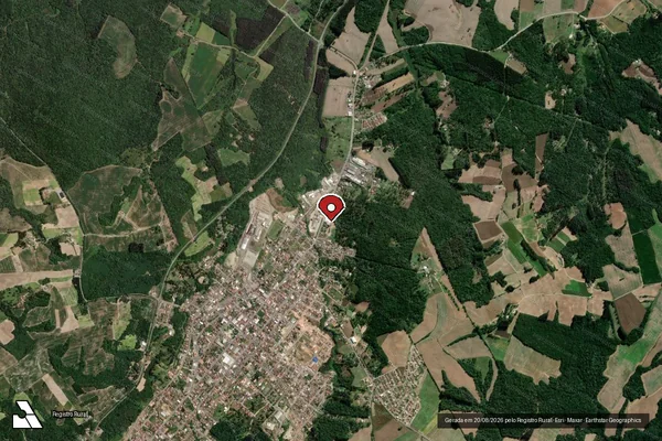 Imagem de satélite — Embargo IBAMA — Infração Ambiental - Rio Azul/PR