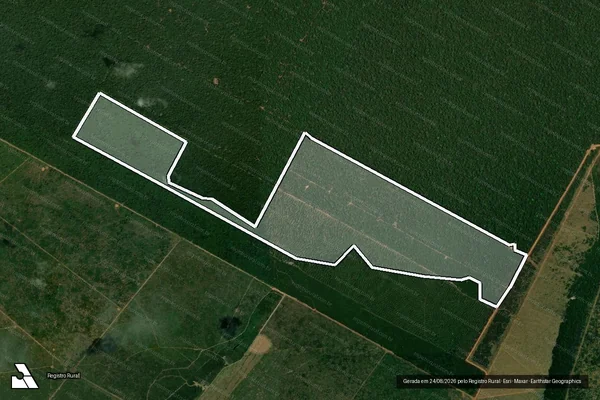 Imagem de satélite de Infração da Flora em Marcelândia - MT