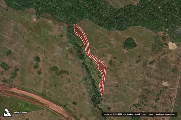 Imagem de satélite de Infração da Flora em Crixás - GO