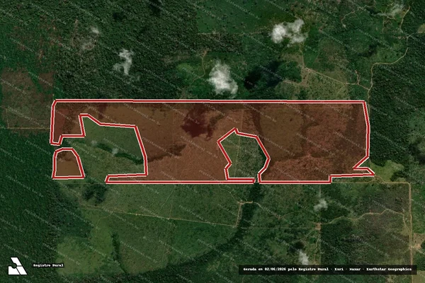 Imagem de satélite de Infração da Flora em Colniza - MT