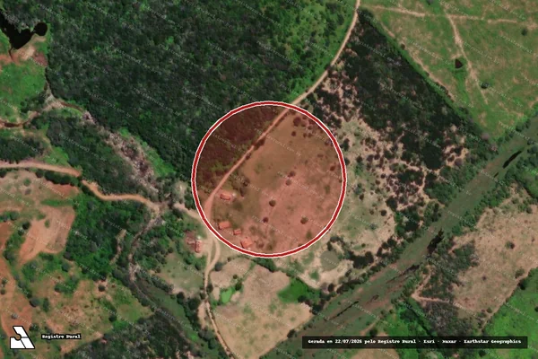 Imagem de satélite — Embargo IBAMA — Desmatamento — Riacho das Almas/PE