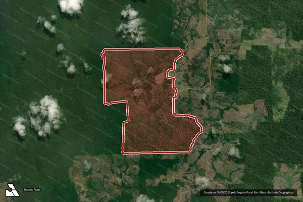 Imagem de satélite — Embargo IBAMA — Infração da Flora - Pacajá/PA