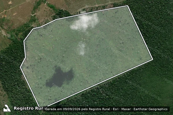 Imagem de satélite de Infração da Flora em Lábrea - AM
