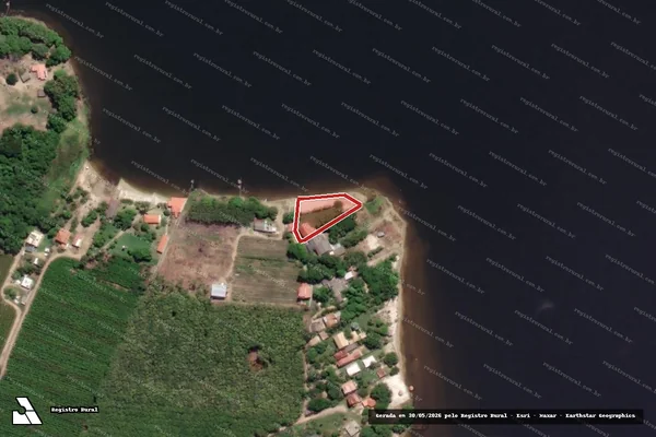 Imagem de satélite — Embargo IBAMA — Infração Ambiental - Aracruz/ES