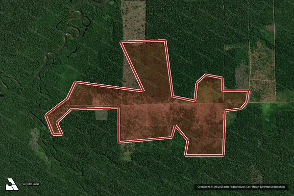 Imagem de satélite de Infração da Flora em Humaitá - AM