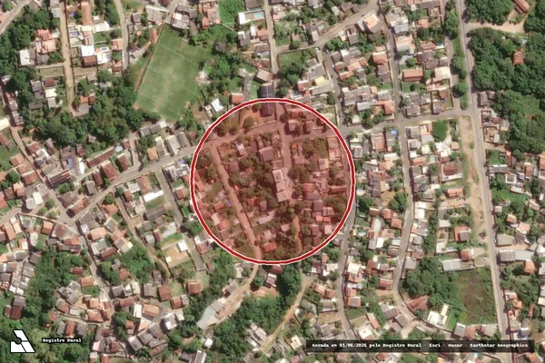 Imagem de satélite — Embargo IBAMA — Infração Ambiental - Guarapari/ES