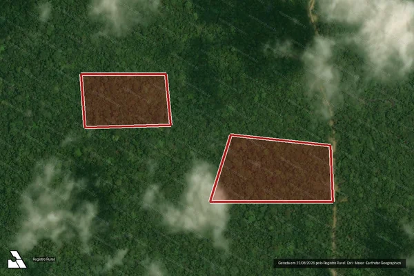 Imagem de satélite de Infração da Flora em Pacajá - PA