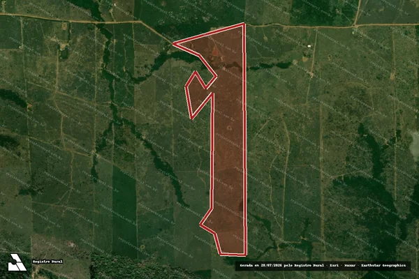 Imagem de satélite de Infração Ambiental em Cujubim - RO