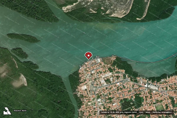Imagem de satélite — Embargo IBAMA — Infração de pesca(Não Classificada-Móvel) — Luís Correia/PI