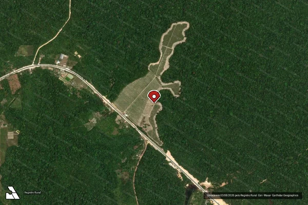 Imagem de satélite — Embargo IBAMA — Desmatamento — Rio Preto da Eva/AM